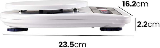 Cântar de Bucătărie Digital Avizar 10 Kg Greutate Maximă Ecran Lcd Hd Funcții Tare Alb