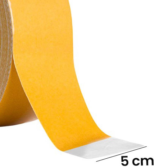 Avizar Double-sided Adhesive Tape 5 Cm X 20 M High Resistance Anti-stretch Yellow