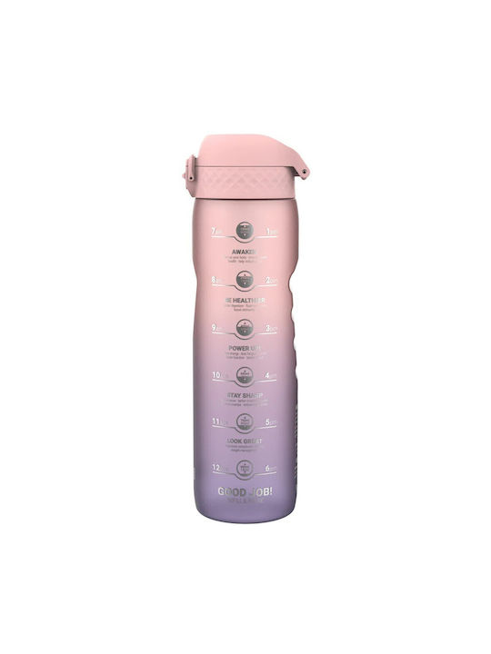 Ion8 Quench Water Bottle Plastic Bike 1000ml Pink