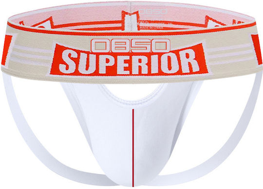 Kinksters Jockstrap Sexy pentru bărbați Alb