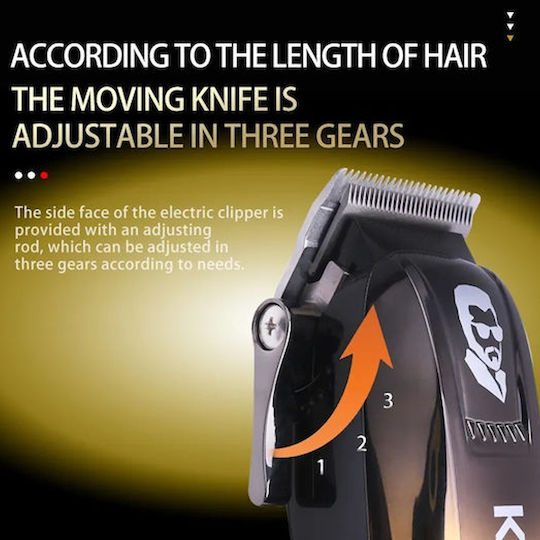 Kemei Professional Set Rechargeable Hair Clipper Gold KM-8501