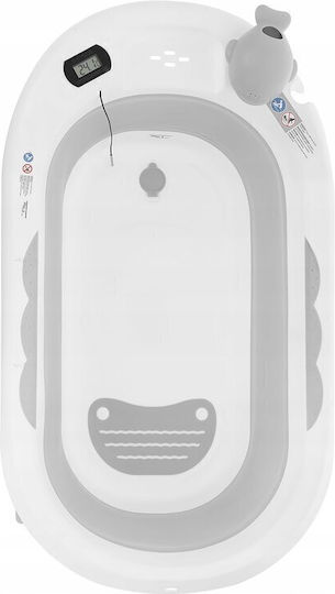 Primabobo Foldable Baby Bath with Thermometer Gray