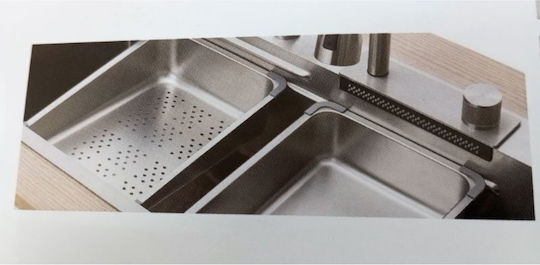 Tema Drop-In Sink Inox with Faucet W80xD45cm Silver