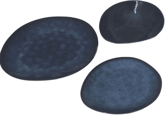 keleman Farfurie joasă Oval Ceramică Albastru 27.5x24cm