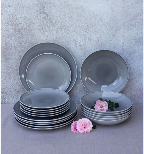 keleman Teller Suppe aus Porzellan Gray 23cm
