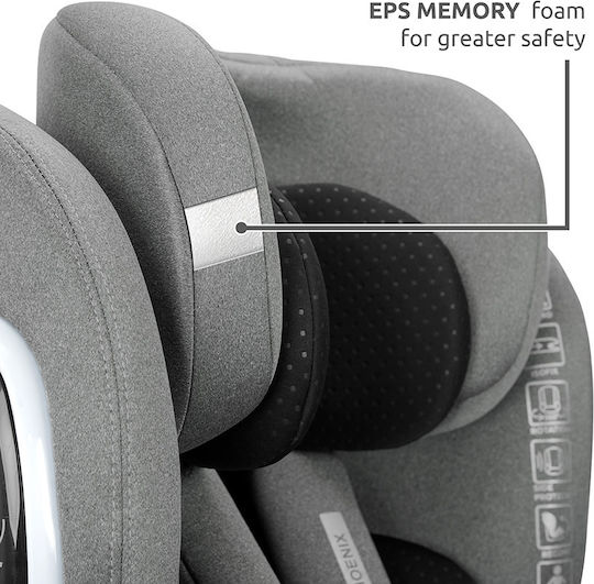 Lorelli Pyxis Baby Car Seat Booster i-Size with Isofix Grey 22-36 kg