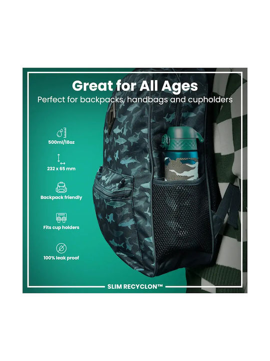 Ion8 Slim Παγούρι 500ml Πράσινο