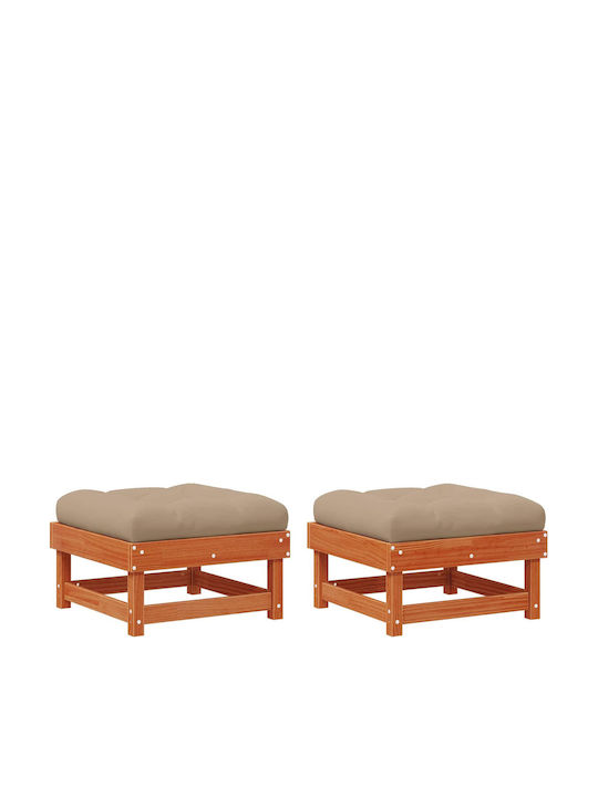 Zweisitziges Sofa Außenbereich Holz mit Kissen Zweisitziges Sofa Außenbereich Holz mit Kissen