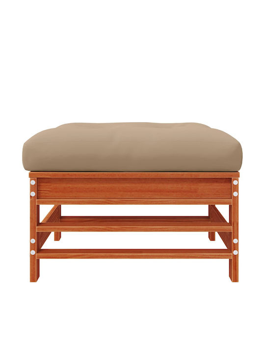 Zweisitziges Sofa Außenbereich Holz mit Kissen 57.5x57.5x30cm