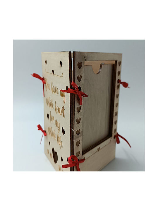 ToXylo Frame Wooden Heart Shaped with Beige Frame