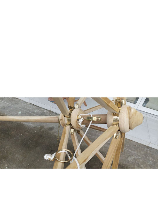 Umbrelă Rotundă Din Lemn Albă Φ3m