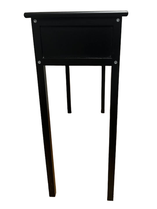 Конзолна маса Дървена Черно/естествено Д75xШ30xВ75cm