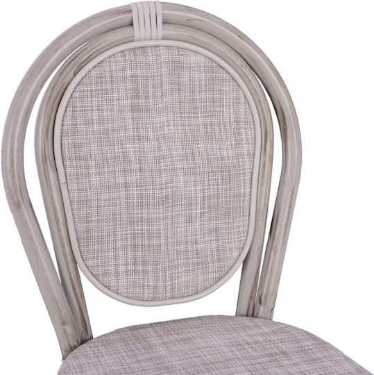 Gartenhocker Bar Außeneinsatz aus Aluminium Weiß 41x52x116cm