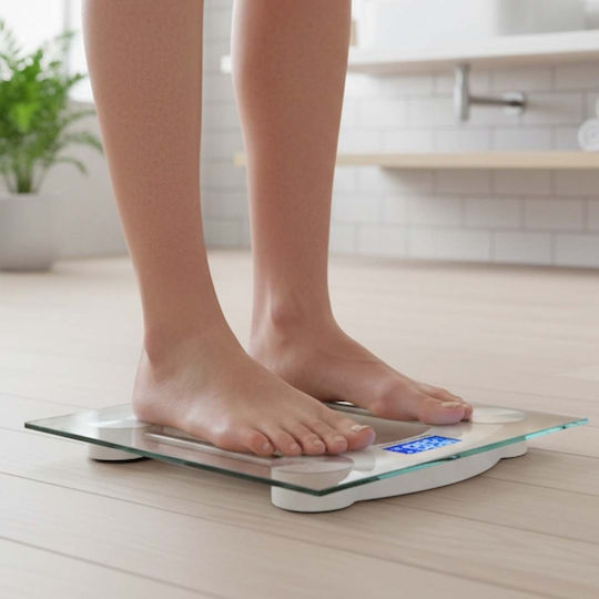 Avizar Digital Electronic Scale 180 Kg 30 X 30 Cm Lcd Screen White