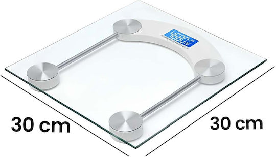 Avizar Digital Electronic Scale 180 Kg 30 X 30 Cm Lcd Screen White