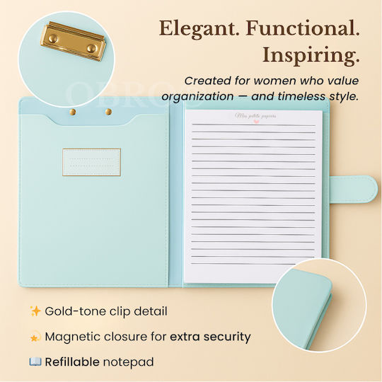 Notepad A5 Ruled Gold