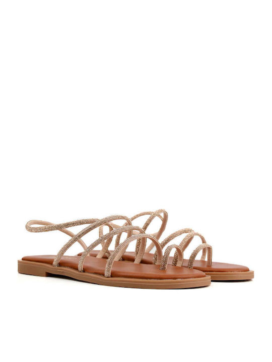 Bronze Leather Sandals Special Lacing
