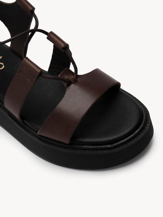 Maro Flatforme Lace-Up Legături Curele Late