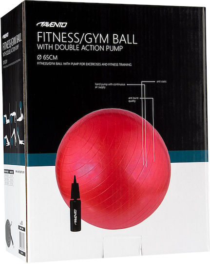 Avento Μπάλα Pilates 65cm , 1.1kg σε Κόκκινο Χρώμα