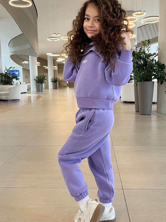 Set Trening Pentru Copii Cu Bluză Violet