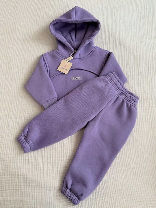 Set Trening Pentru Copii Cu Bluză Violet