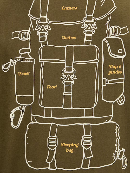 T-shirt Dark Olive NP0A4FZZ-G3A