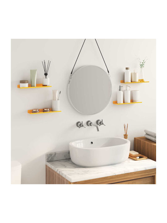 Shelves Wall Chamomile Yellow 4pcs 30x9x2.5cm