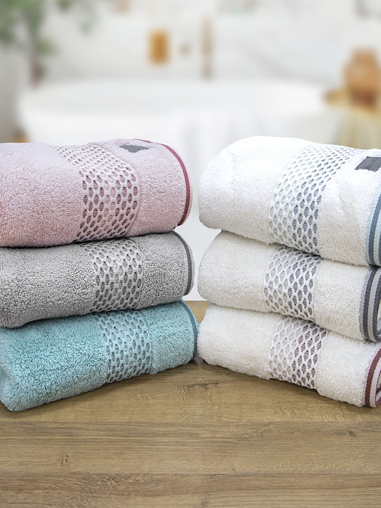 Lino Home Hand Towel Igalo 30x50cm Silver Weight 600gr/m²