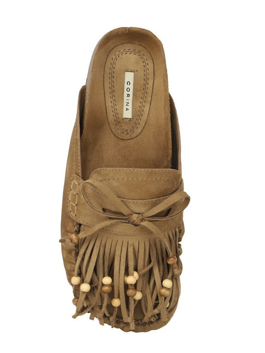 Flat Mules σε Ταμπά Χρώμα