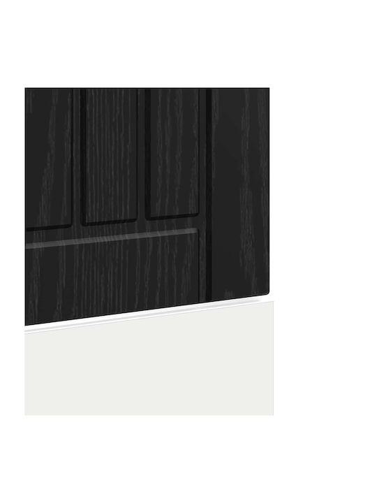 Bodenmontierter Küchenschrank Schwarze Eiche 60x67x67cm