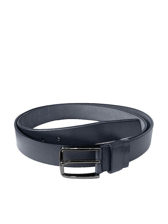 Herren Gürtel Leder Blau
