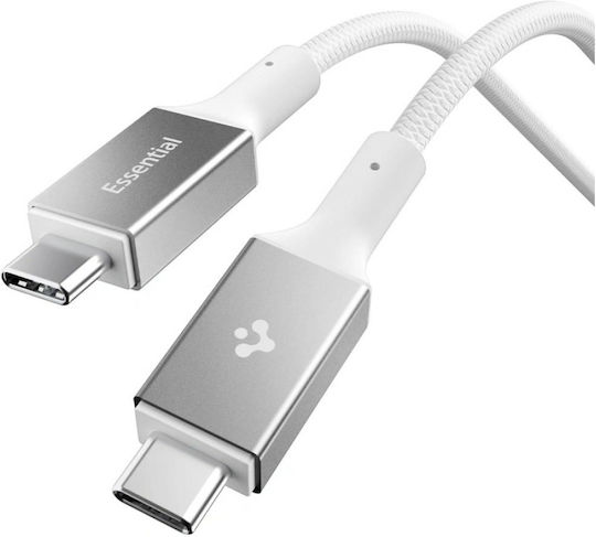 Spigen USB 2.0 Kabel USB-C männlich - USB-C 100W PD Weiß 1,5m ACA10420