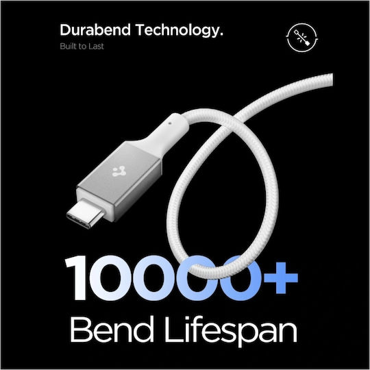 Spigen USB 2.0 Kabel USB-C männlich - USB-C 100W PD Weiß 1,5m ACA10420
