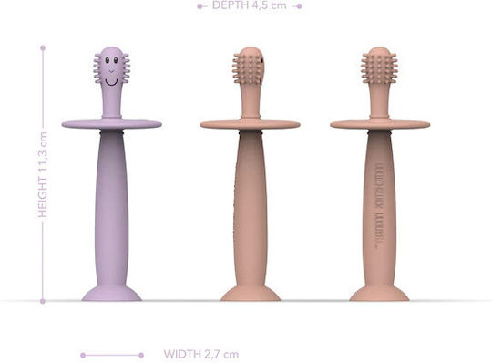 Matchstick Monkey Комплект Бебешки Четки За Зъби За 3м+ 2 Бройки Розови