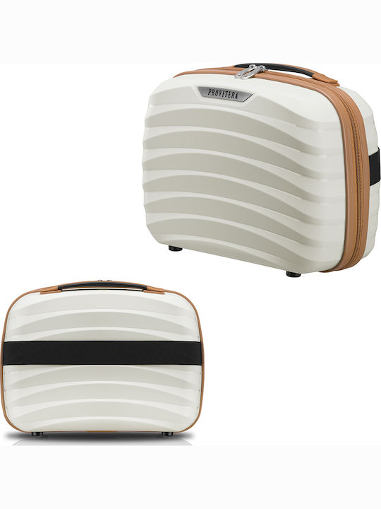 Provitera Valize de Călătorie Dure White Pearl cu 4 roți Set 4buc