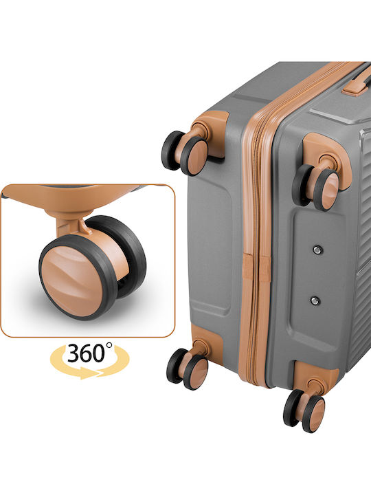 Provitera Куфари Сив с 4 колела Комплект 3бр