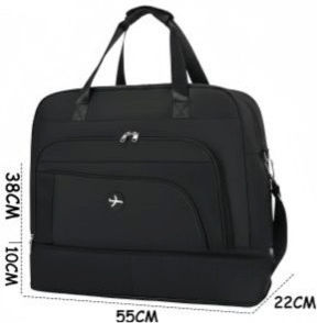 Sack Voyage Black Fabric L55xW22xH38cm