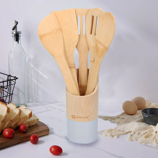 Bakaji Σετ Bamboo Kochutensilien 6Stück Mehrfarbig