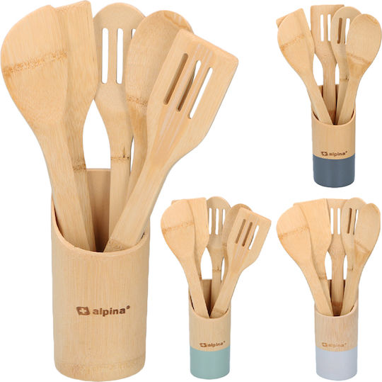 Bakaji Σετ Bamboo Kochutensilien 6Stück Mehrfarbig