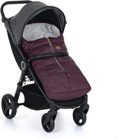 Petite & Mars Universal Sac de picioare pentru cărucior Impermeabil Violet cu căptușeală Fleece 100x48εκ.