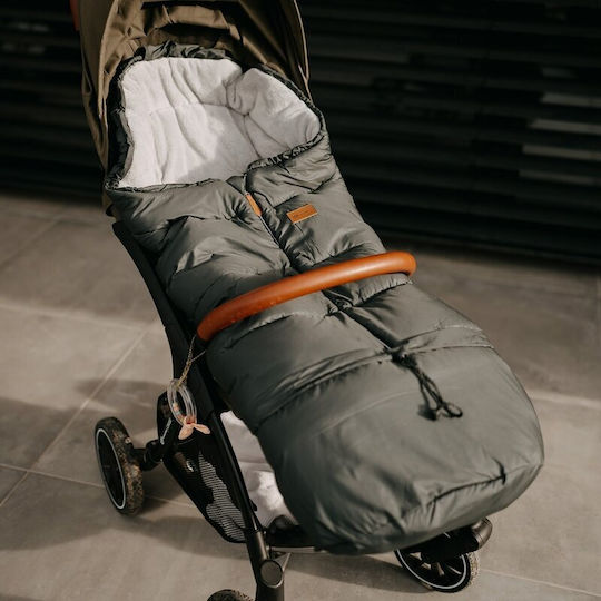 Petite & Mars Universal Sac de picioare pentru cărucior Impermeabil Gri cu căptușeală Fleece 100x48εκ.