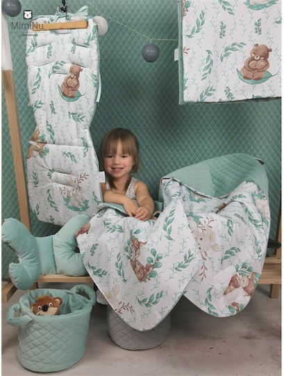 MimiNu Kinder Aufbewahrungskorb aus Stoff Mehrfarbig 50x35cm 1Stück