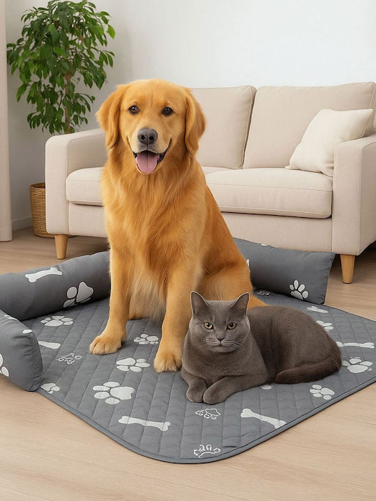 Hundebett Matratzenbezug Haustiere Grau Wasserdichtes Design Pfoten & Arm Grau 80x75cm Hundebett Matratzenbezug Haustiere Grau Wasserdichtes Design Pfoten & Arm Grau 80x75cm