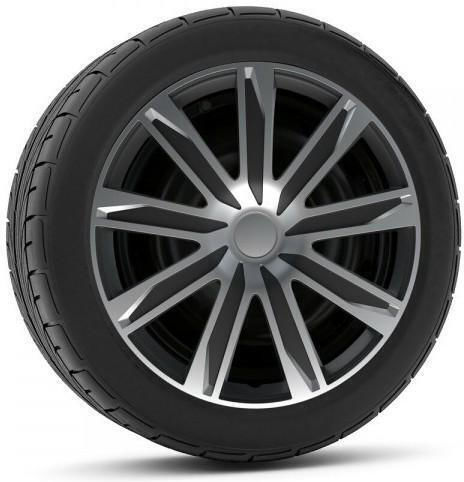 Lampa Set Car Hubcaps 14’’ Raze Silver Black Material Abs Silver Black 4 Pieces L3149.1 Lampa L3149.1