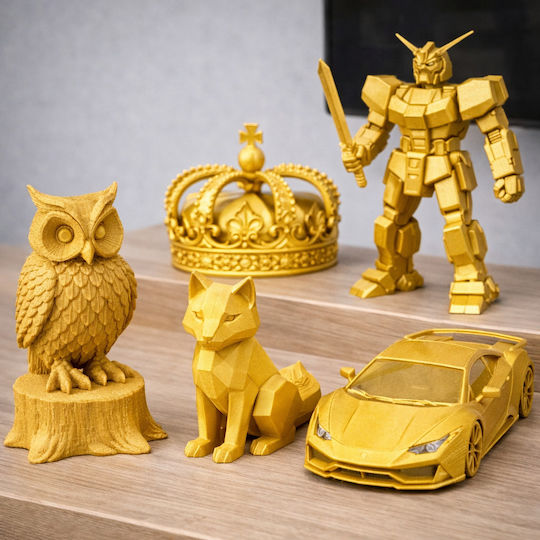 PLA Filament imprimantă 3D 1.75mm glossy gold 1kg