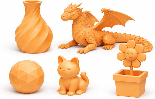 Filament Pentru Imprimante 3D PLA 1.75mm Portocaliu Pastel 1kg 1 Bucată Bobină