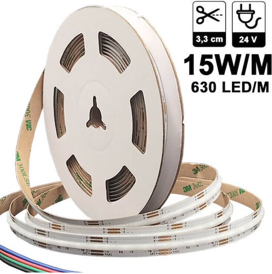 LED-Streifen 24V RGB Licht 5m COB-Typ