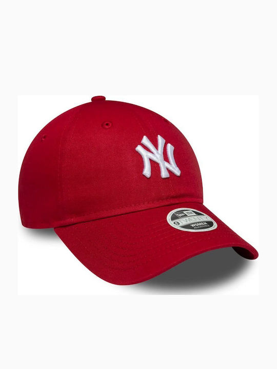 New Era 9twenty New York Yankees Jockey Midi Roșu Închis Pentru Femei
