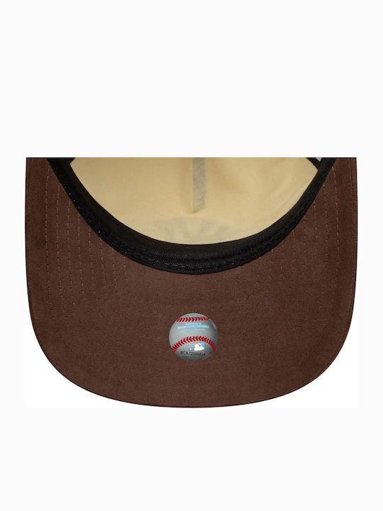 New Era 9fifty Yankees Mlb Suede Visor Light Beige A-frame Snapback Cap