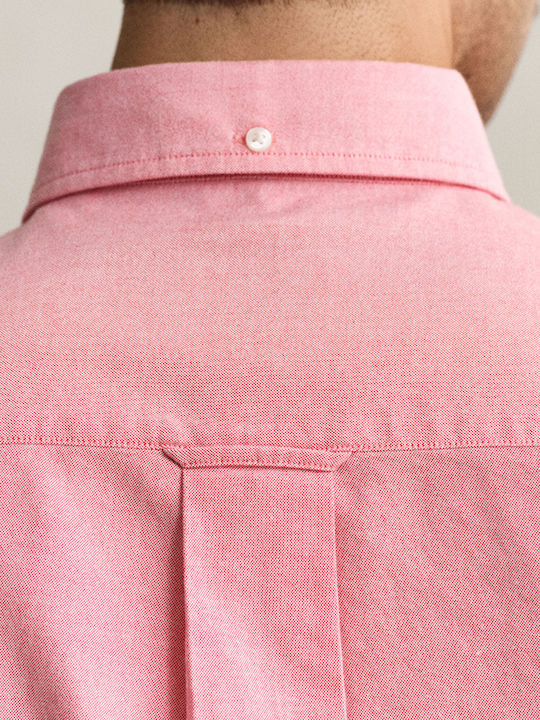 Reg Long Sleeve Cotton Shirt in Regular Fit Pink